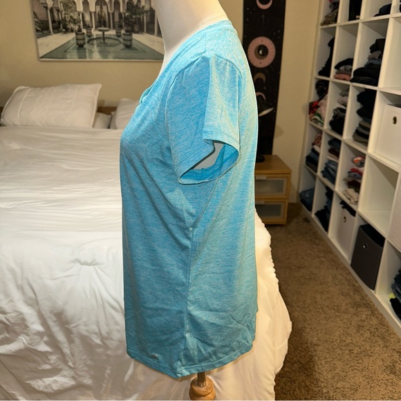 Xersion Performancewear | V Neck Short Sleeve Heathered Workout Gym Top T Shirt - Picture 2 of 11